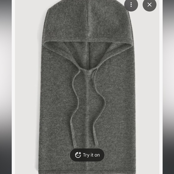 Cashmere Gray Balaclava Hood - Picture 3 of 4